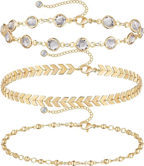 gold anklet amazon|waterproof gold anklet.